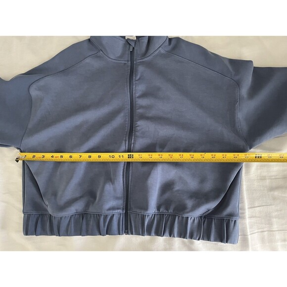All in Motion Blue Crop Airy Sleek Full Zip Jacket Super Soft Women’s Pockets XL - Picture 8 of 8